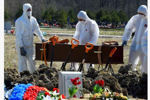 করোনায় মৃতের মিছিল রাশিয়ায়